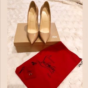 Christian Louboutin So Kate Nude Patent Heel